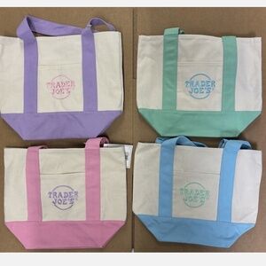 Trader Joe’s Mini Pastel Canvas Tote Bags